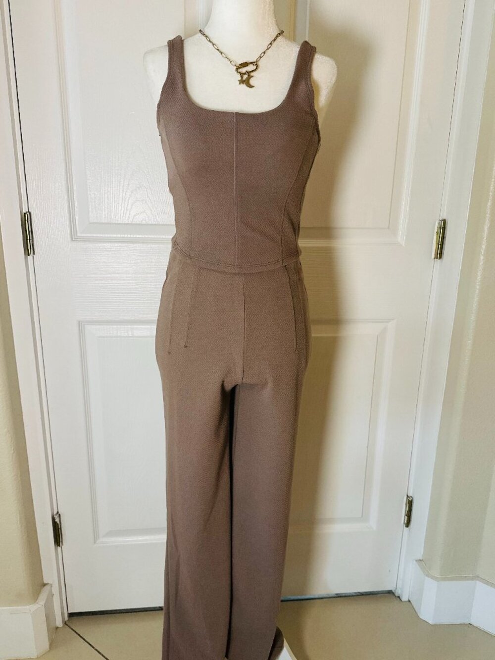 Harmony & Balance Ribbed Lounge Set | Elevated Taupe Two-Piece | Size Small